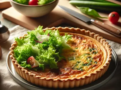 Quiche Lorraine Classique et sa Salade Verte