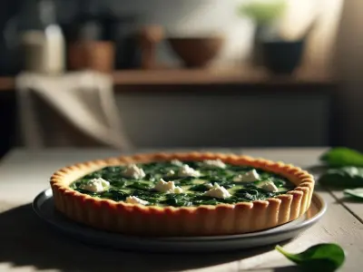 Tarte fine aux épinards et chèvre