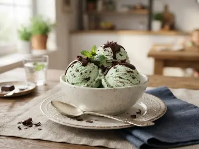 Glace onctueuse Menthe-Chocolat