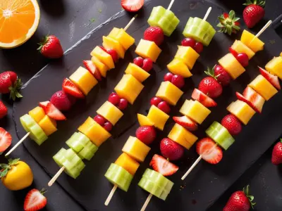 Brochettes de Fruits Frais Estivales