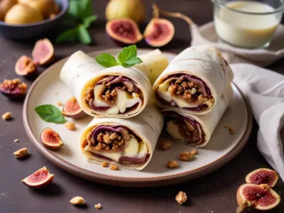Wrap au Fromage de Brebis, Figues et Noix
