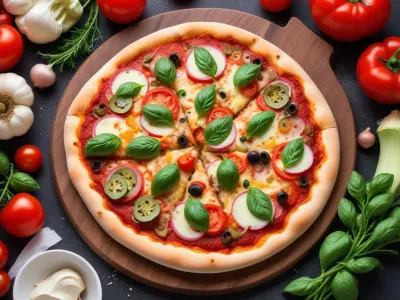 Pizza aux légumes de saison