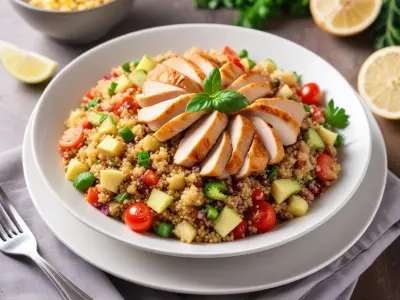 Salade de quinoa au poulet mariné