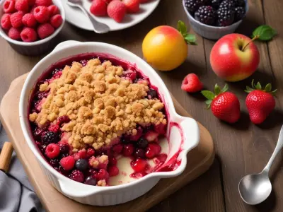 Crumble aux fruits rouges