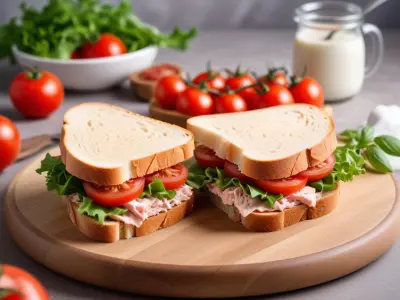 Sandwich au Thon Léger, Salade et Tomate