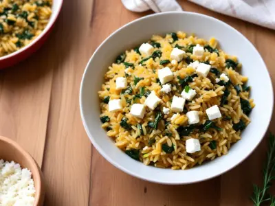 One Pot Riz Crémeux aux Épinards et Feta