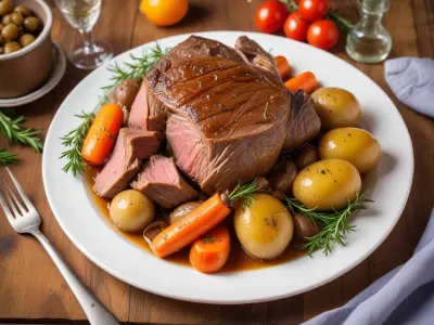 Gigot d'agneau rôti au thym