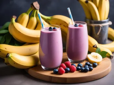 Smoothie Banane-Myrtilles Énergisant