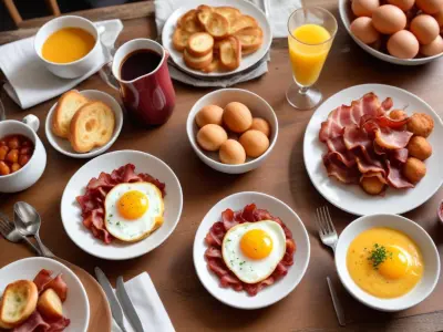 Brunch Gourmand : Œufs Brouillés, Bacon & Douceurs