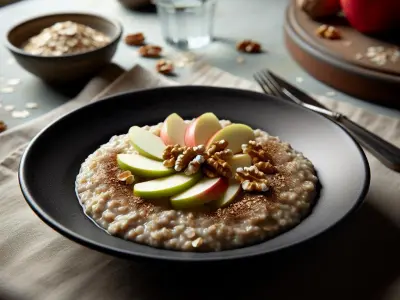 Porridge d'avoine aux pommes et noix