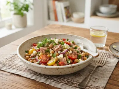 Salade de pois chiches et thon
