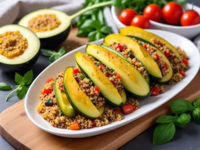 Courgettes farcies au quinoa et légumes d'été