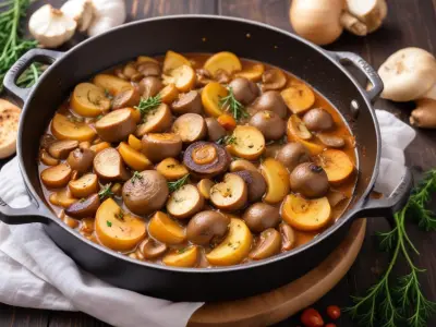 Sauté de dinde à la moutarde et aux champignons (One-Pot)