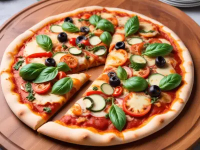 Pizza maison aux légumes du soleil