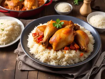 Poulet Basquaise Traditionnel et son Riz