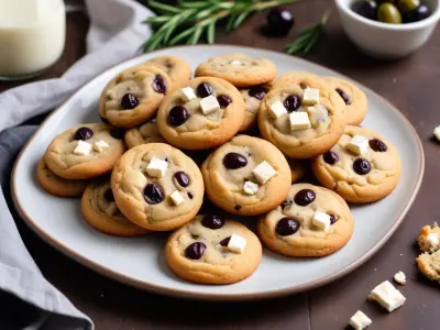Cookies Salés Olives Noires et Feta