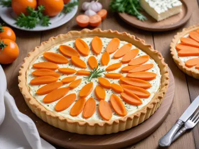 Tarte aux carottes et fromage de chèvre