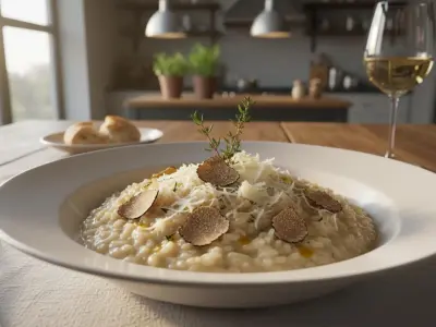 Risotto Crémeux aux Éclats de Truffe et Parmesan