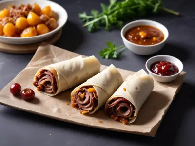 Wrap au Canard Confit et Chutney d’Oignons