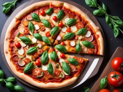 Pizza Maison aux Légumes de Saison (Pâte Fine)