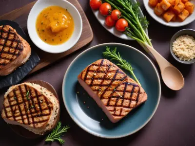 Pavés de thon grillés au sésame