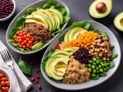 Salade de Quinoa, Avocat, Maïs et Haricots Noirs