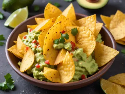 Chips de patate douce au guacamole