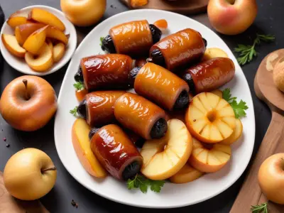 Petits feuilletés au boudin noir et pommes caramélisées