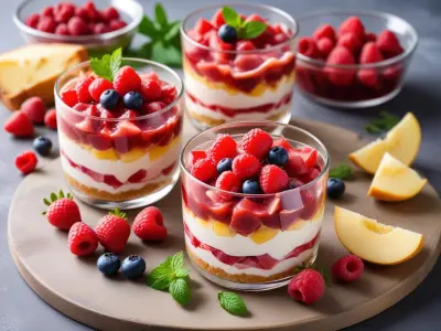 Verrines Estivales de Jambon Cru et Compotée de Fruits Rouges