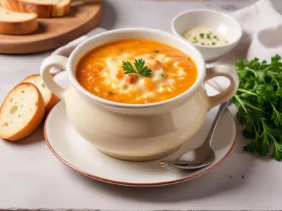 Soupe à l'oignon gratinée traditionnelle