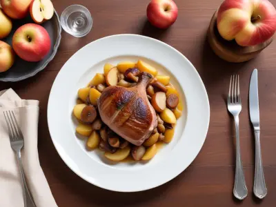 Magret de canard aux pommes de terre sarladaises et champignons de Paris