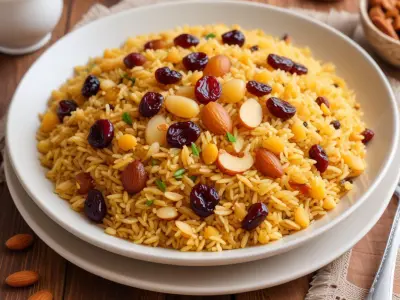 Riz Pilaf aux Amandes et Raisins Secs