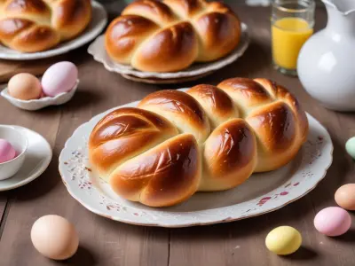 Brioche de Pâques tressée