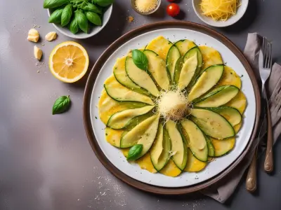 Carpaccio de courgettes au parmesan