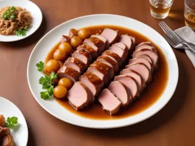 Travers de porc laqués au miel et soja
