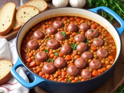 One Pot Saucisses-Lentilles Réconfortant