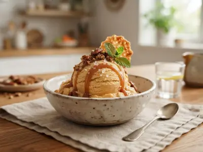 Glace onctueuse au caramel au beurre salé