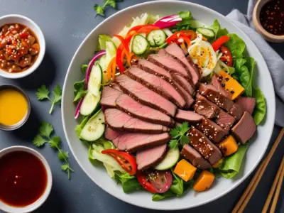 Salade Asiatique au Bœuf Mariné