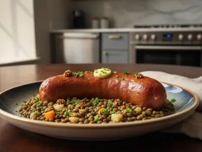 Traditionnelle Saucisse de Montbéliard Pochée