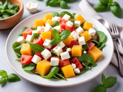 Salade Estivale de Pastèque, Feta et Menthe