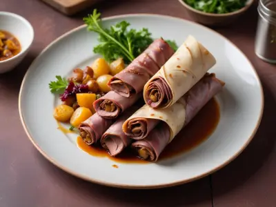 Wrap au Magret de Canard Fumé et Confit d’Oignons