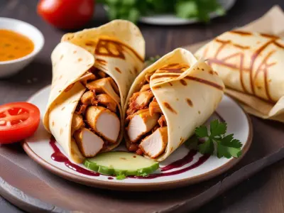 Wrap au Poulet Croustillant et Sauce Barbecue
