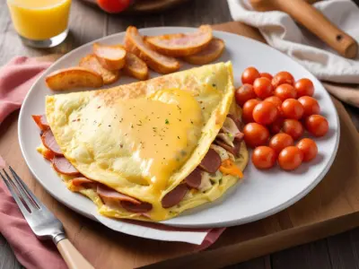 Omelette Paysanne aux Carottes, Jambon et Saucisson