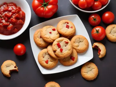 Cookies Salés Tomates Confites et Oignon Rouge