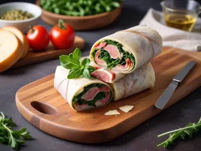 Wrap à la Viande des Grisons, Roquette et Parmesan