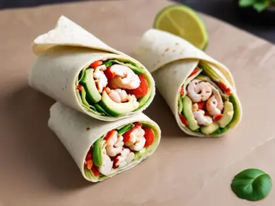 Wraps au crabe frais et avocat