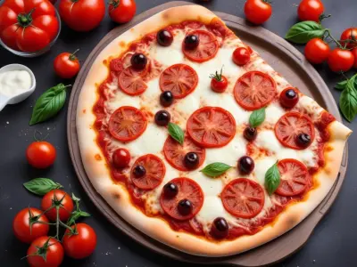 Pizza Pistou aux Tomates Cerises et Mozzarella