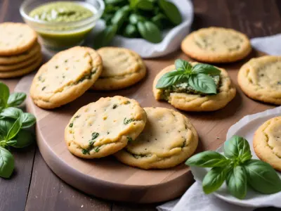 Cookies Salés au Pesto de Roquette et Parmesan
