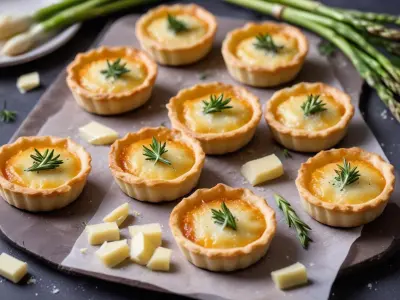 Mini-tartelettes aux asperges et parmesan