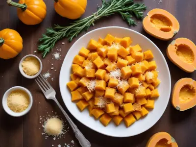 Pâtes Crémeuses à la Courge Butternut et Parmesan
